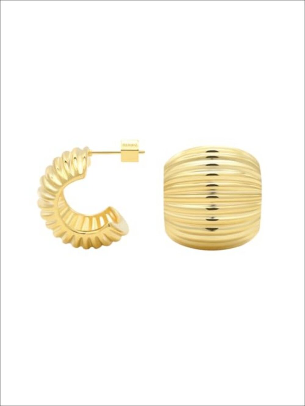 14K Gold Plated Chunky Hoop Earrings 23mm Statement Jewelry Gift